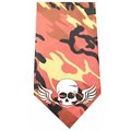 Unconditional Love Skull Wings Screen Print Bandana; Orange Camo UN750016